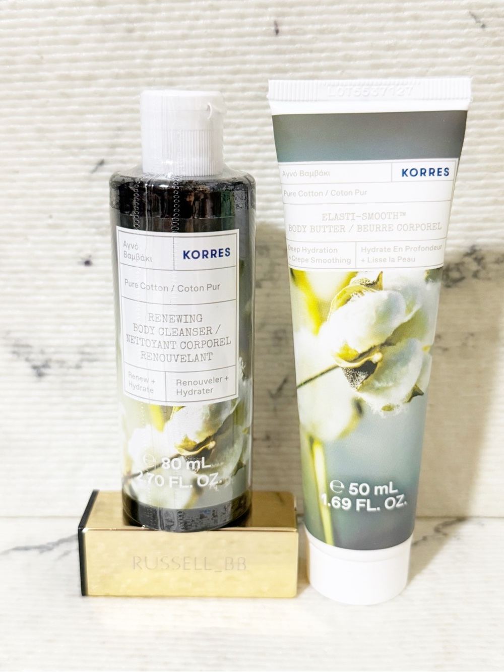 Korres Pure Cotton Elasti-Smooth Body Butter & Renewing Body Cleanser